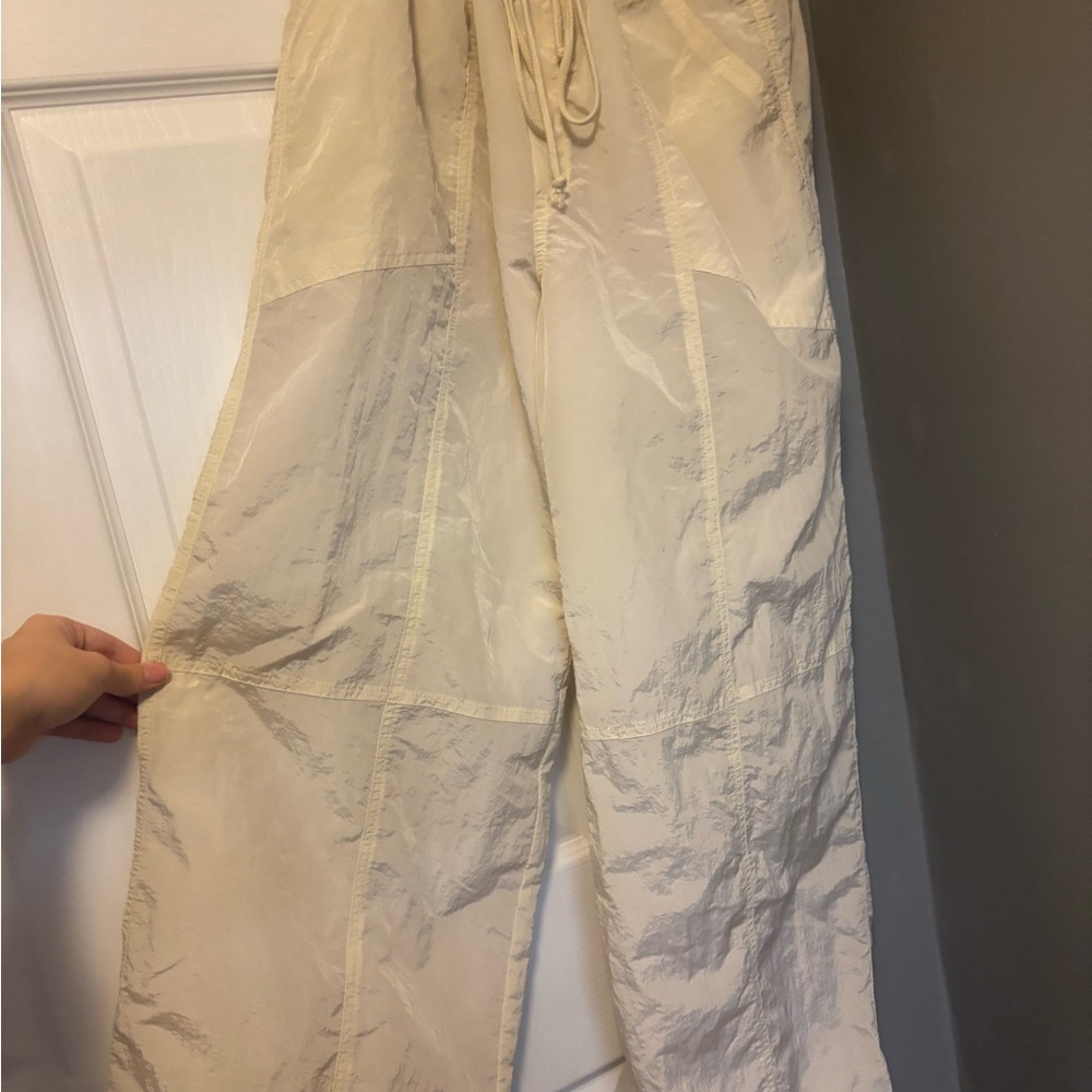 Cream Drawstring Pants